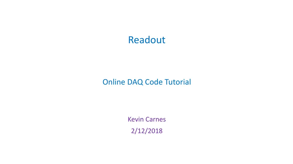 readout