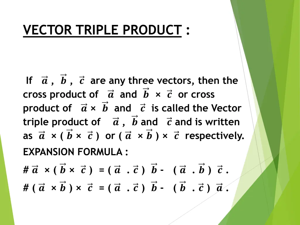 vector triple product