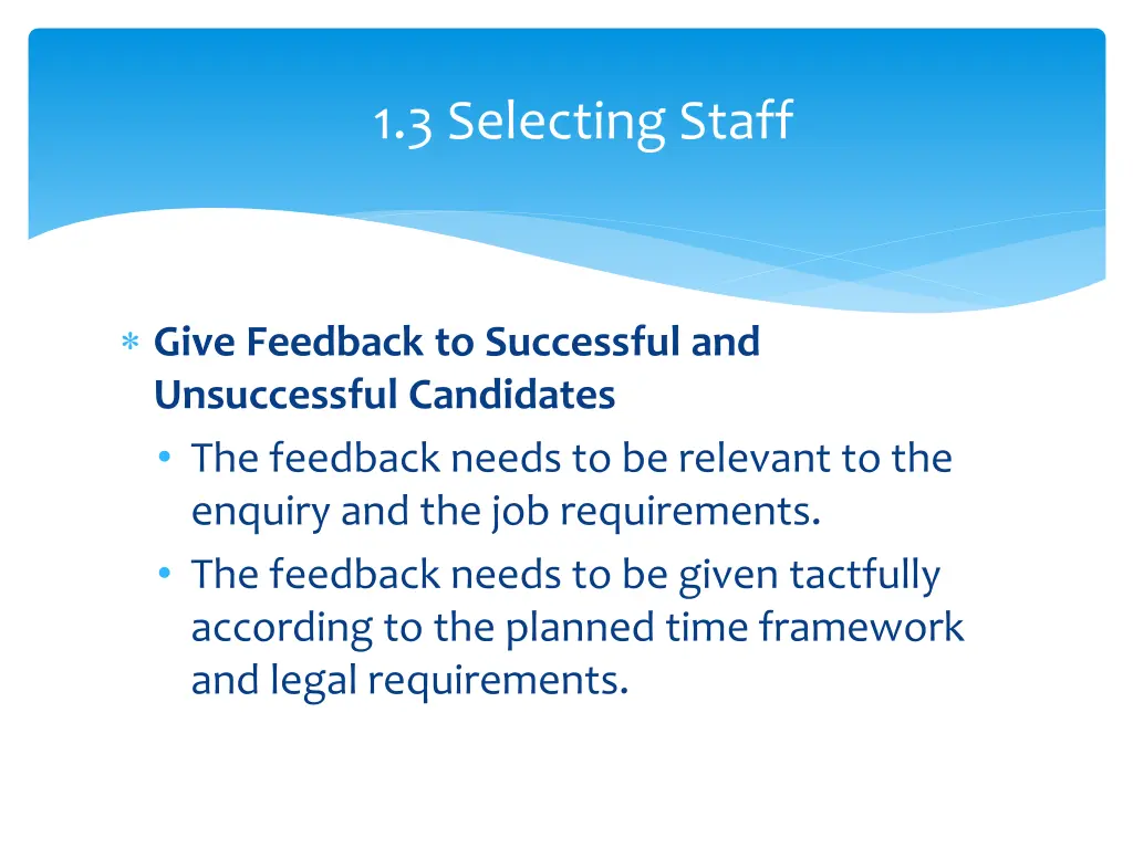 1 3 selecting staff 8