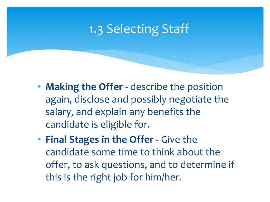 1 3 selecting staff 9