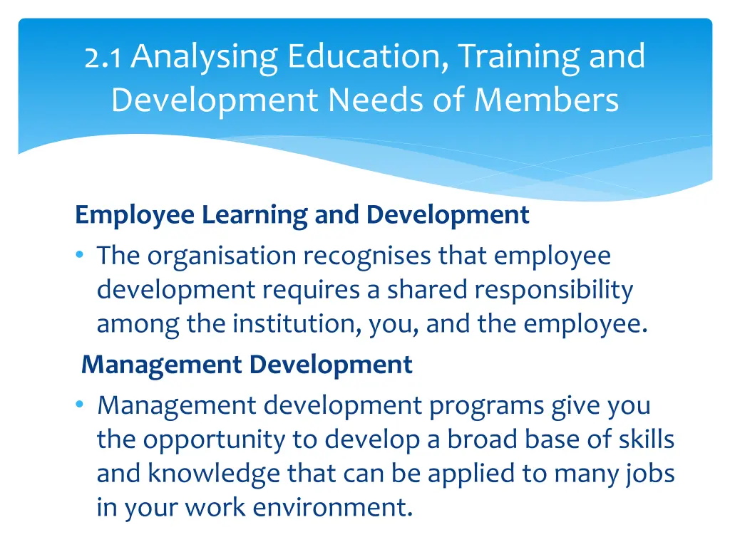 2 1 analysing education training and development 2