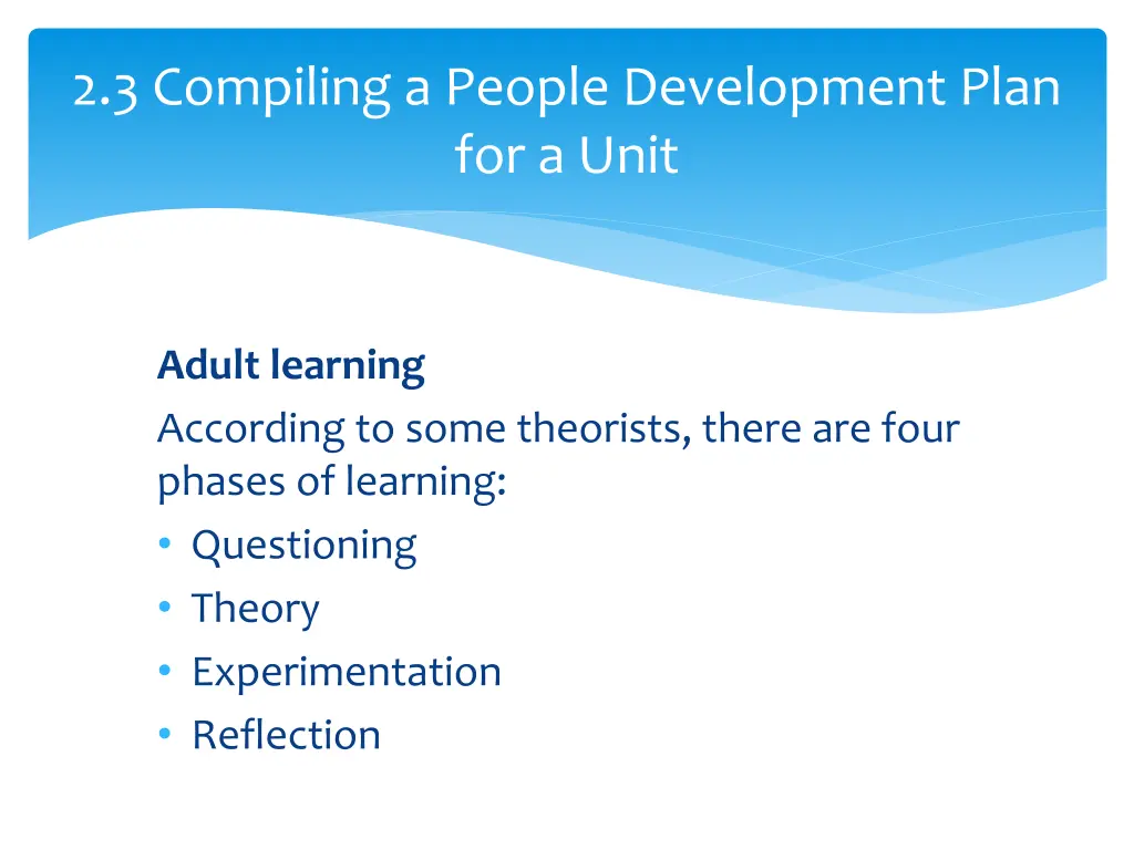 2 3 compiling a people development plan for a unit 6
