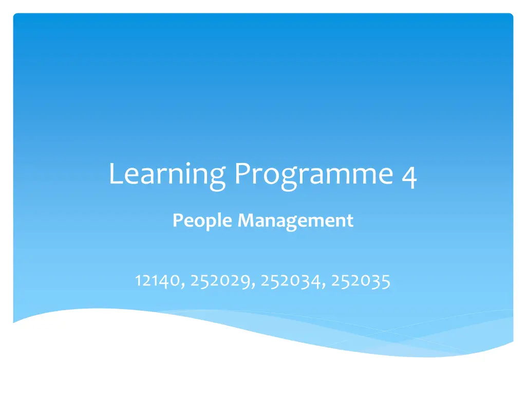 learning programme 4