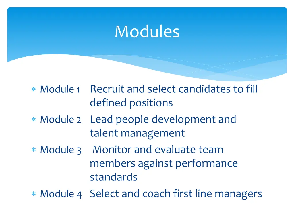 modules