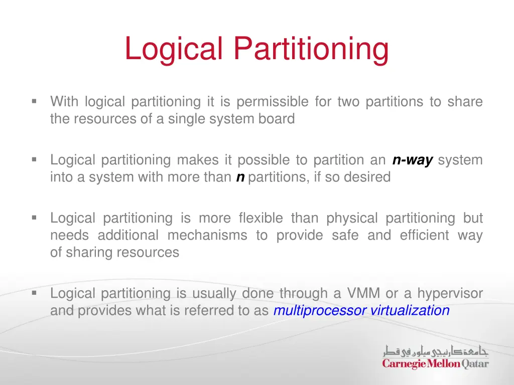 logical partitioning 1