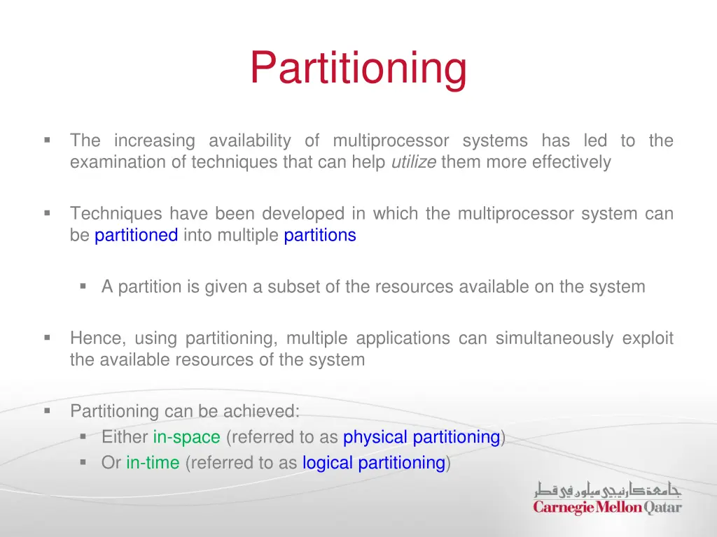 partitioning
