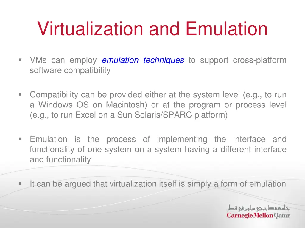 virtualization and emulation