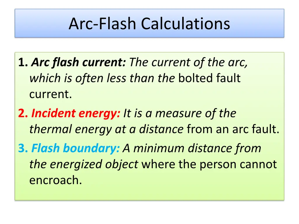 arc flash calculations