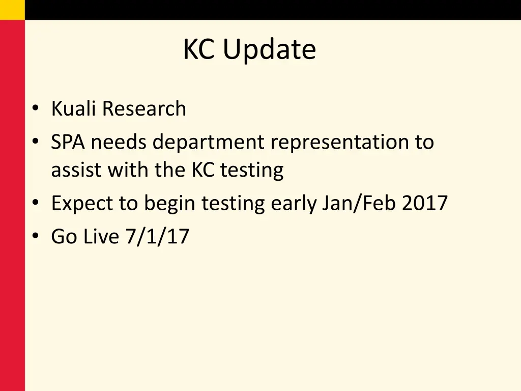 kc update