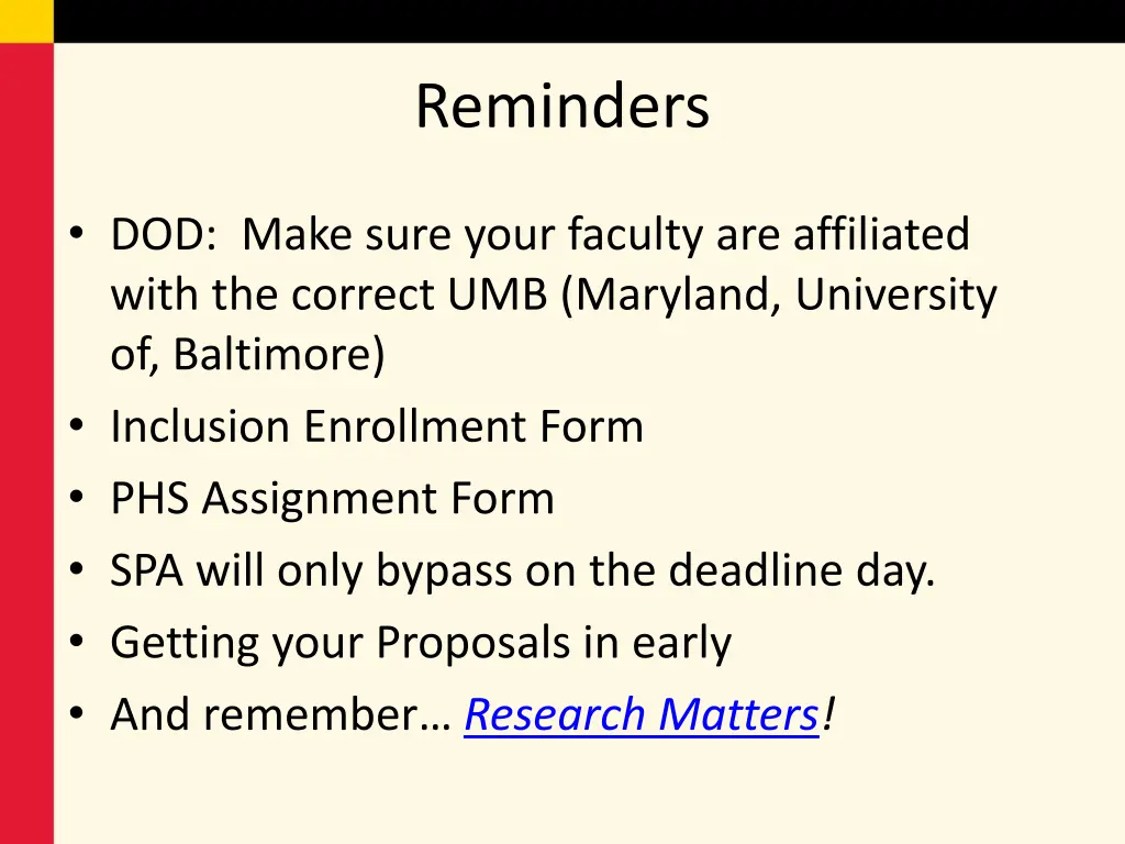 reminders 2
