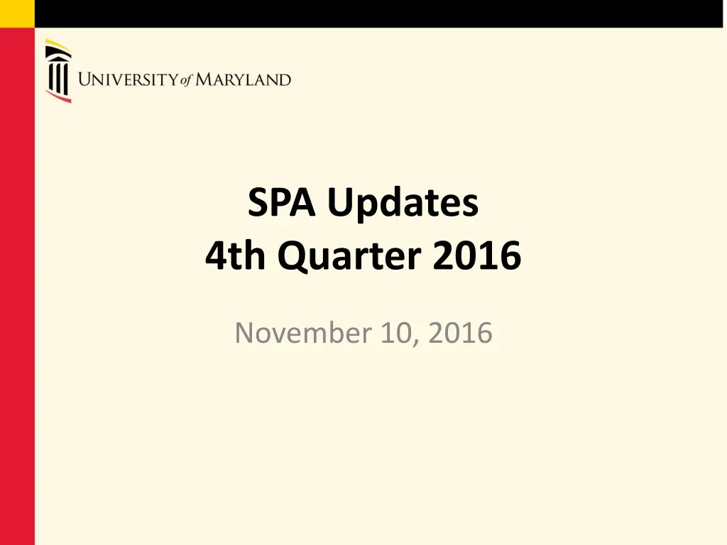 spa updates 4th quarter 2016