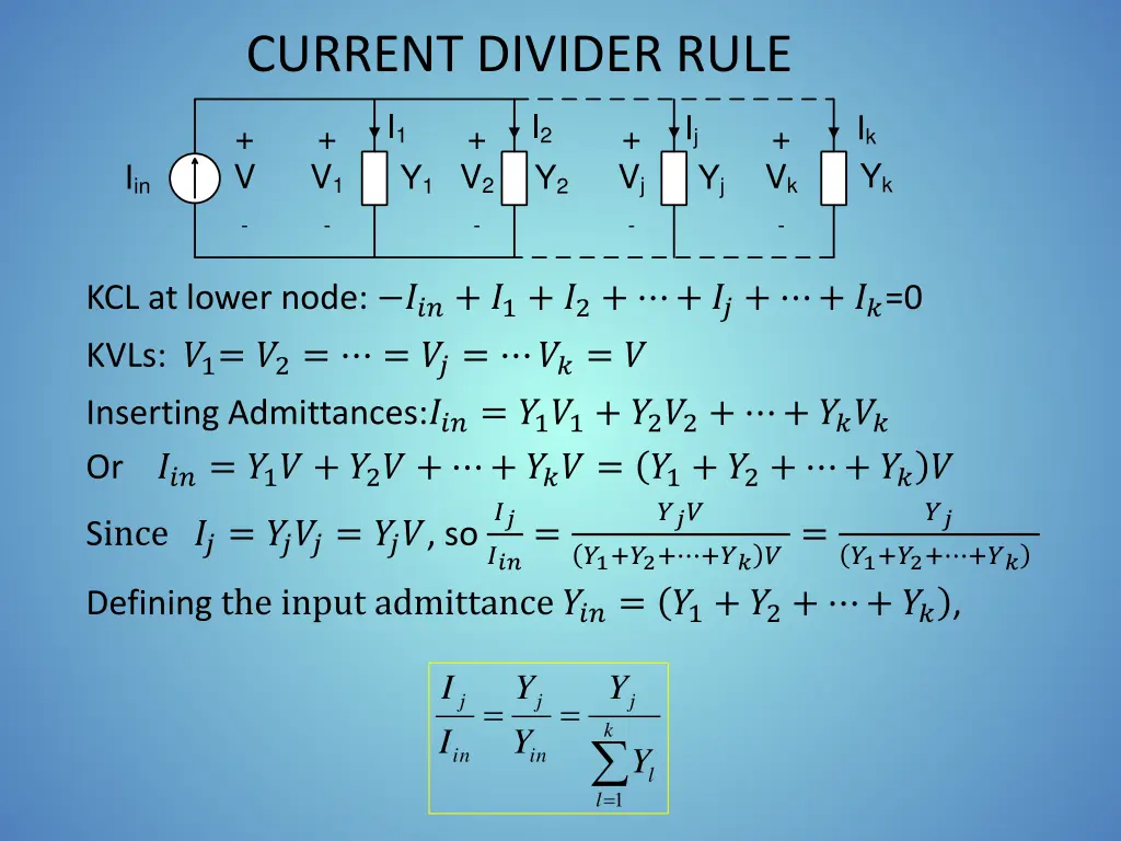 current divider rule