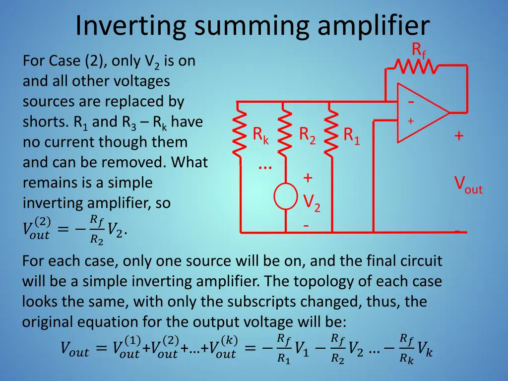 inverting summing amplifier