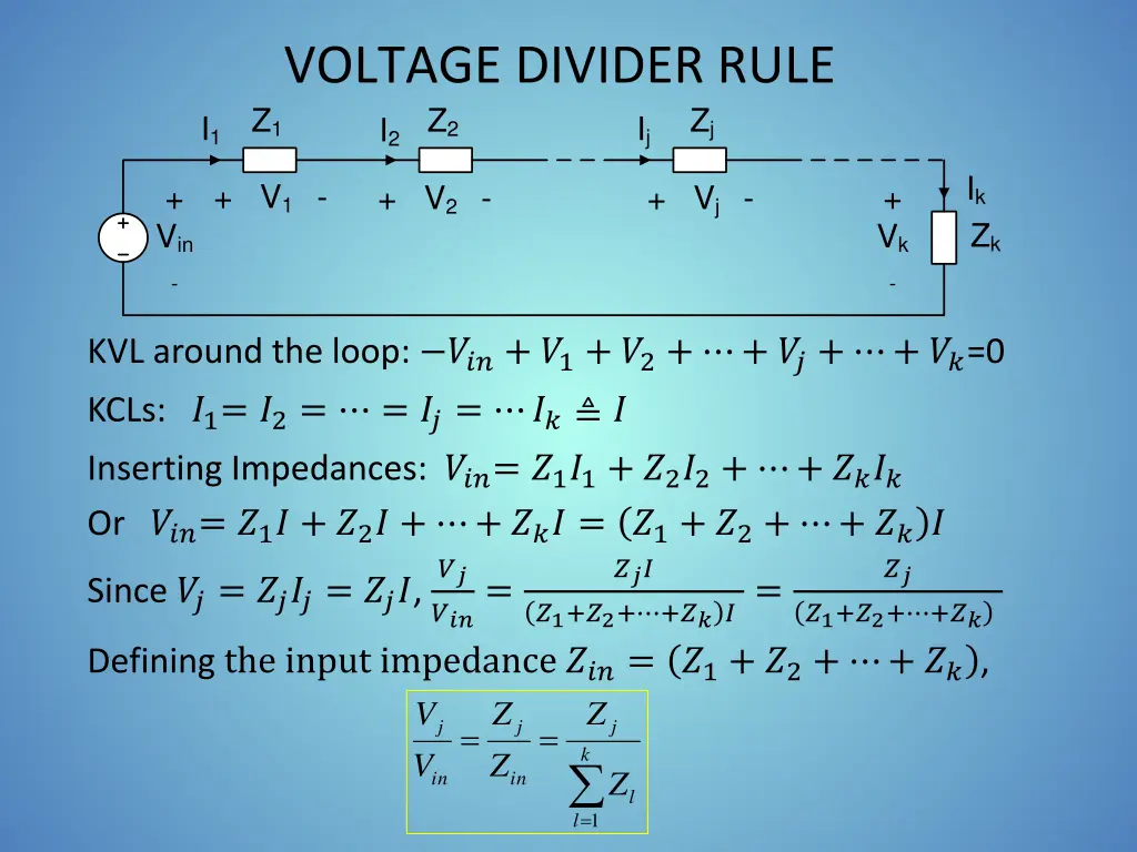 voltage divider rule z 2 i 2