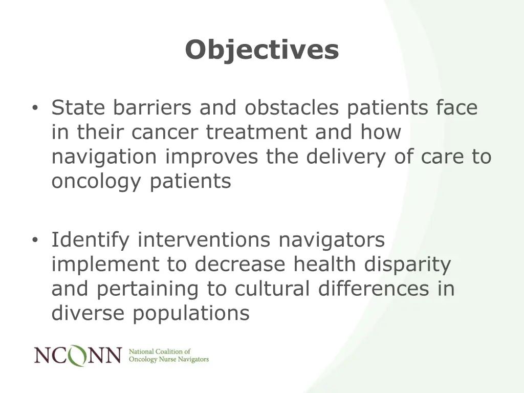 objectives