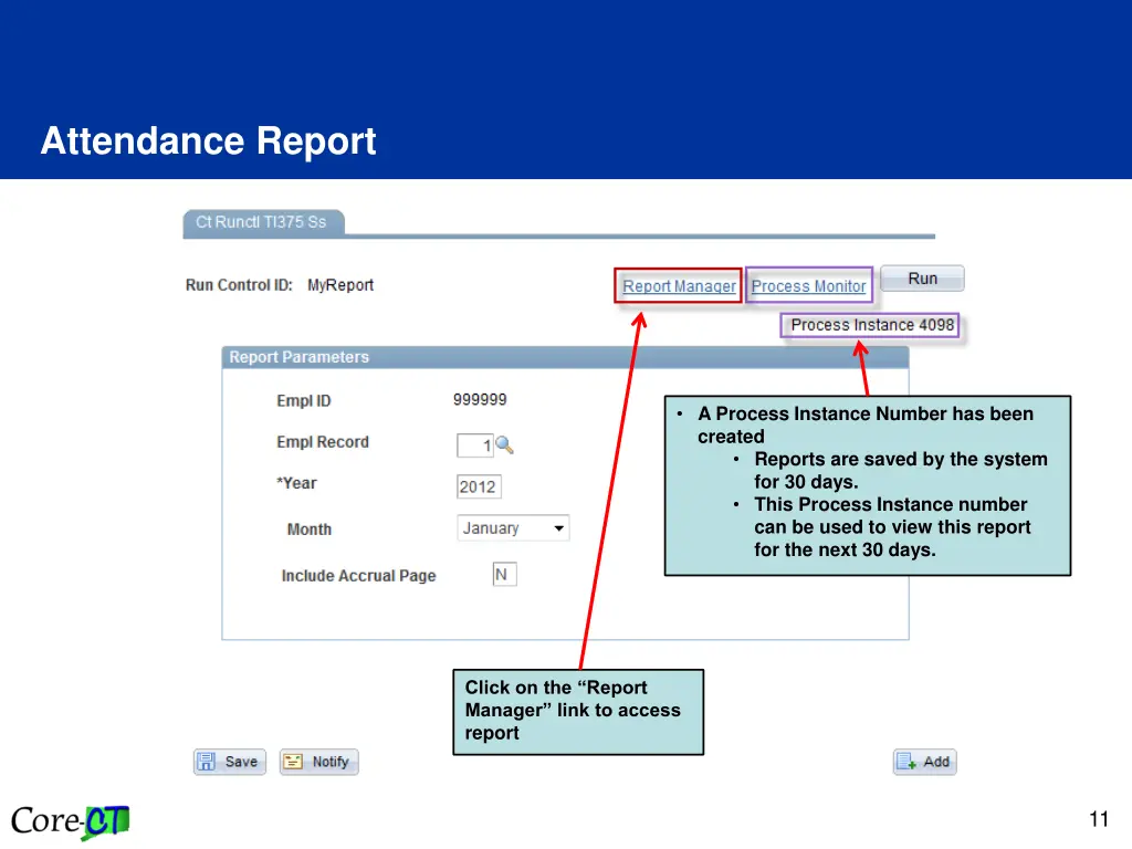 attendance report 3
