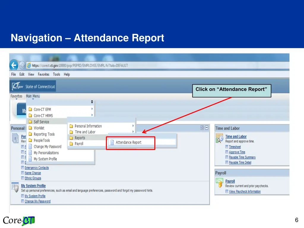 navigation attendance report 2