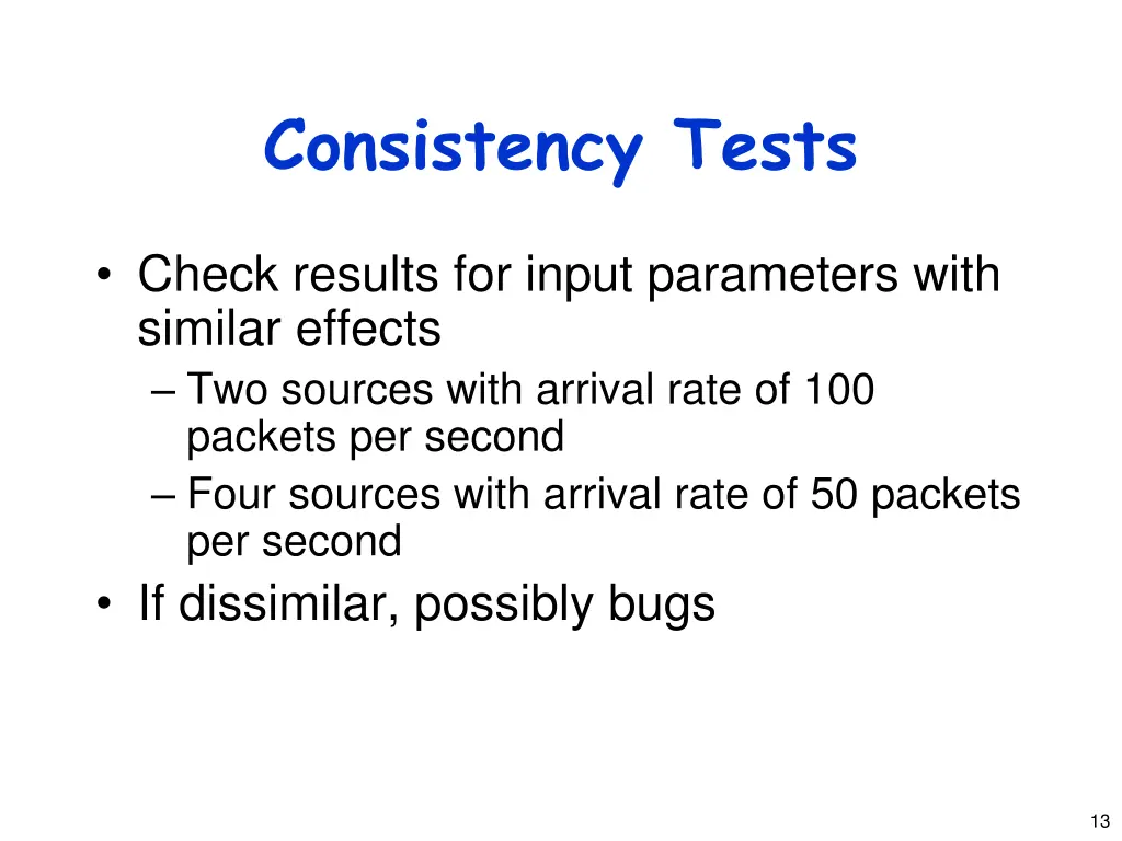 consistency tests