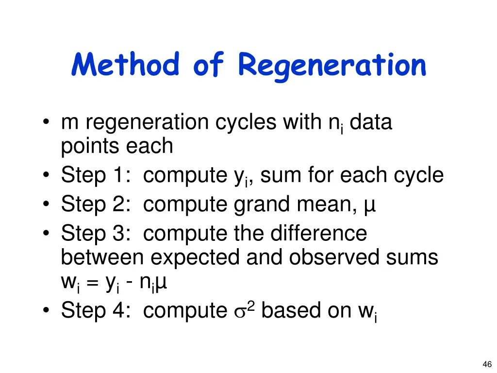 method of regeneration 1