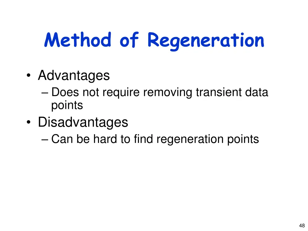 method of regeneration 3