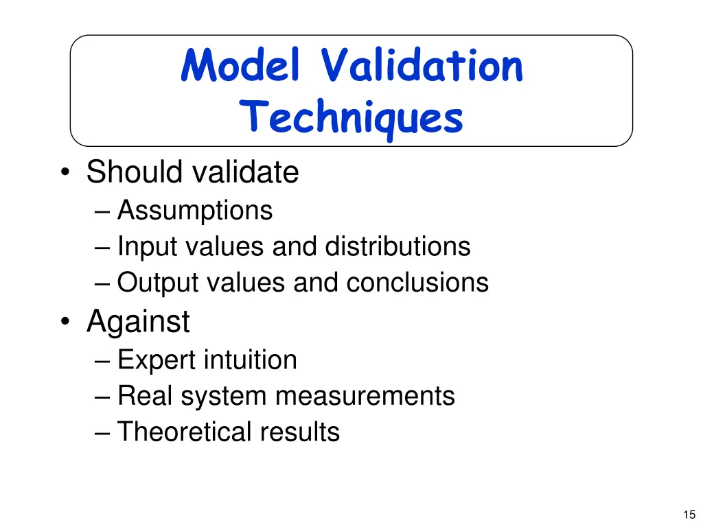 model validation techniques