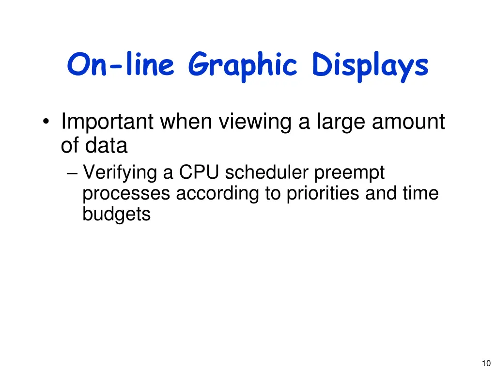 on line graphic displays