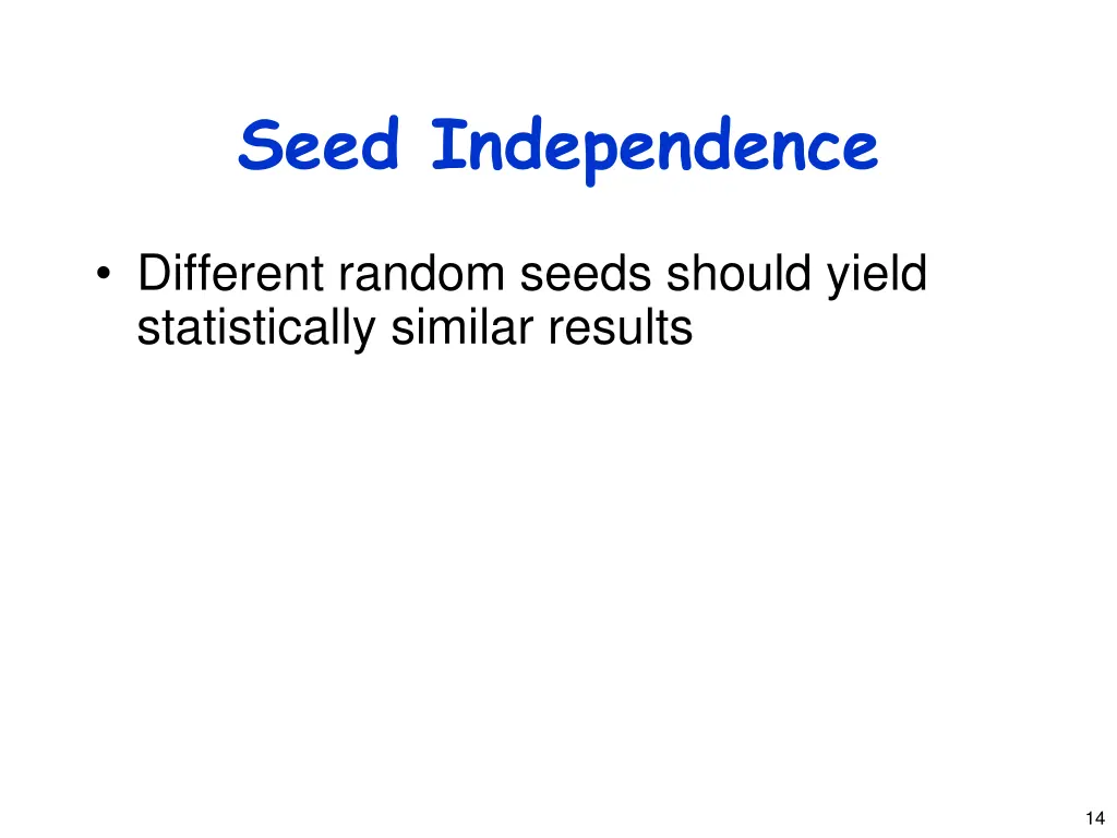 seed independence
