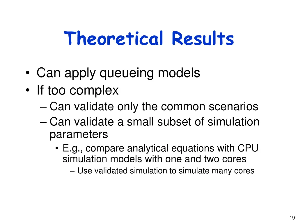 theoretical results