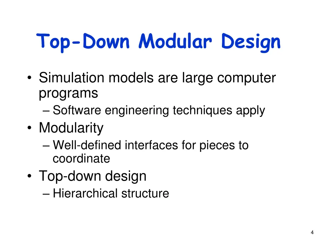 top down modular design