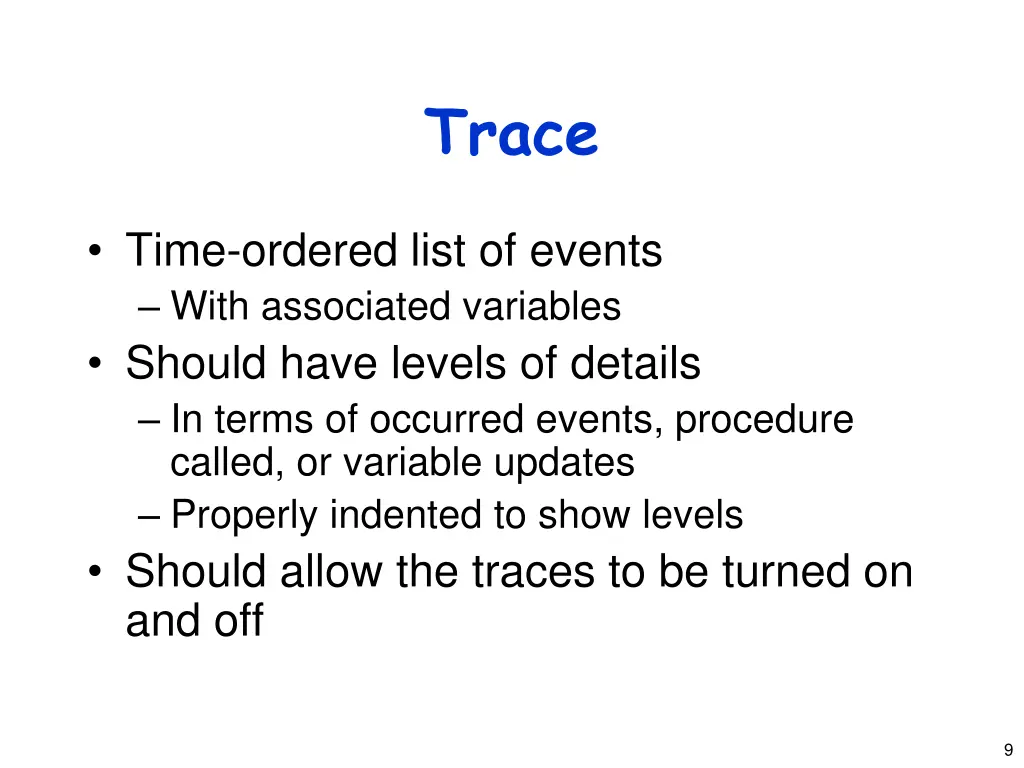 trace