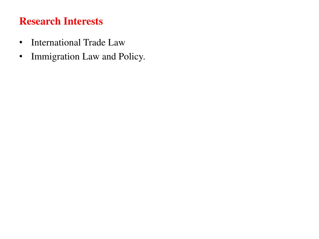 research interests