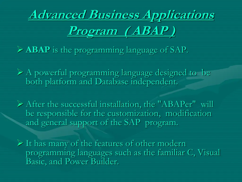 advanced business applications program abap