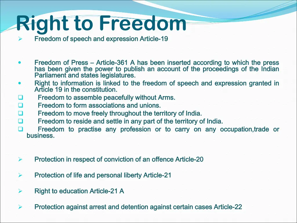 right to freedom freedom freedom of of speech