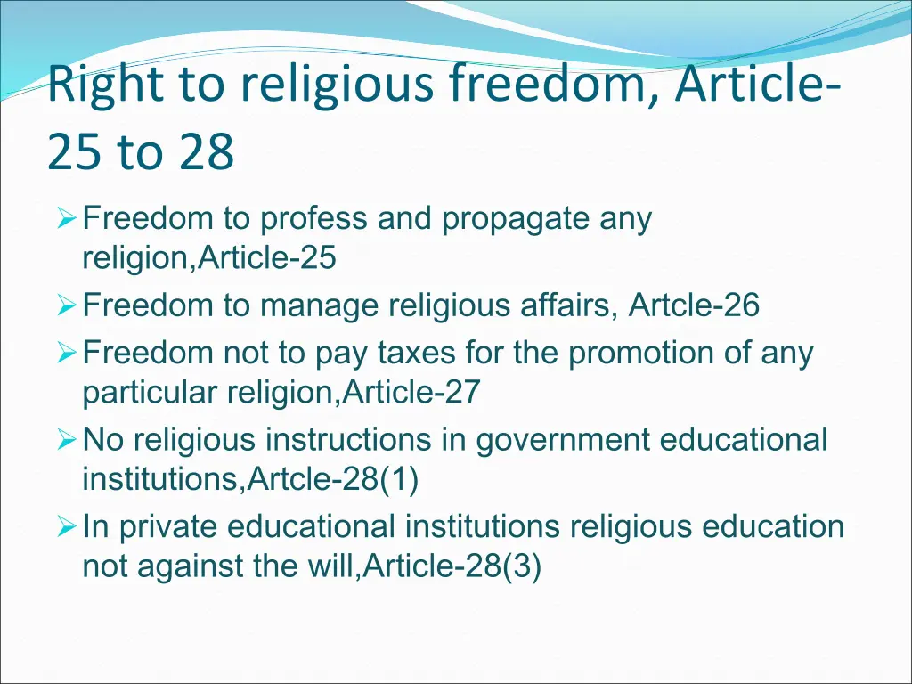 right to religious freedom article