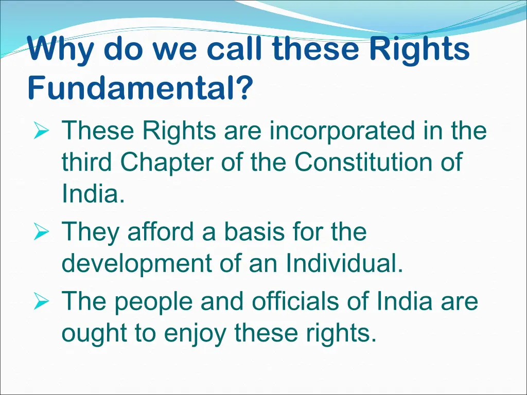 why do we call these rights fundamental these
