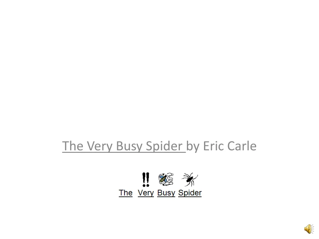 the very busy spider by eric carle