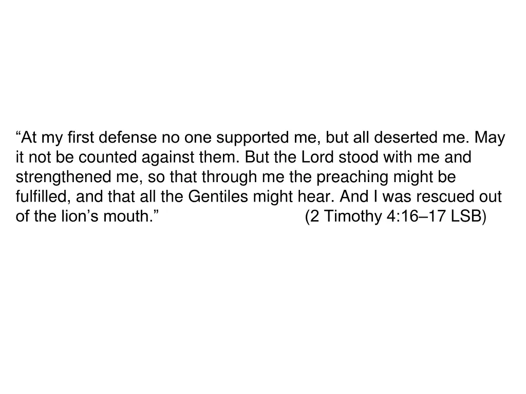 at my first defense no one supported