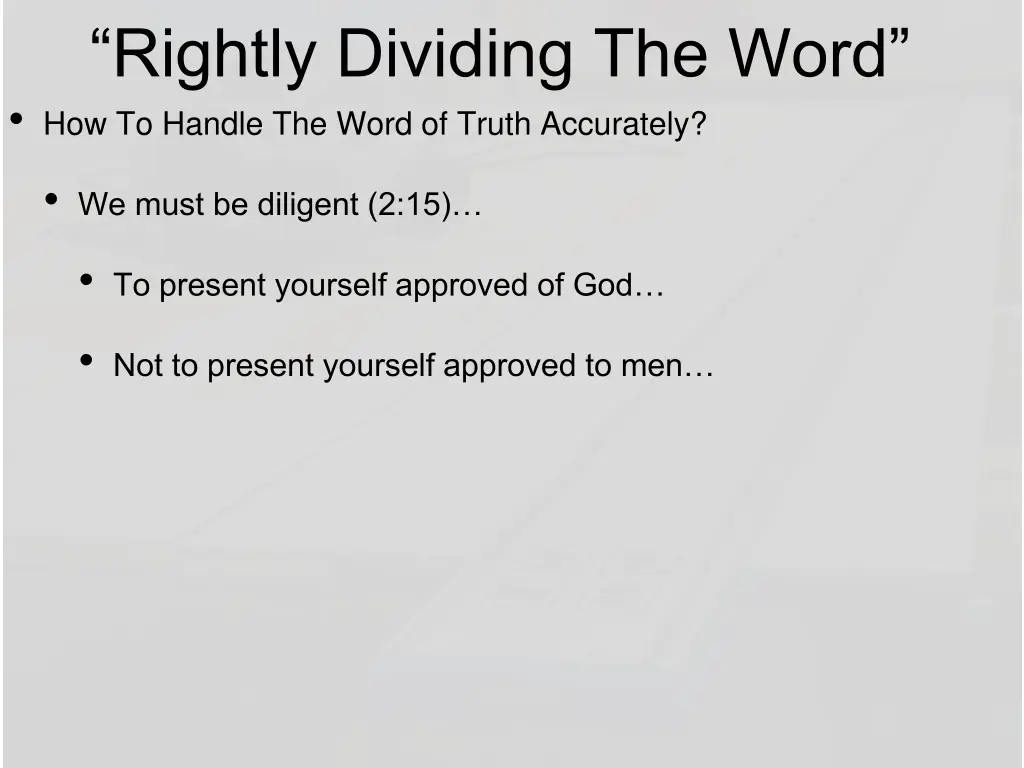 rightly dividing the word how to handle the word 2