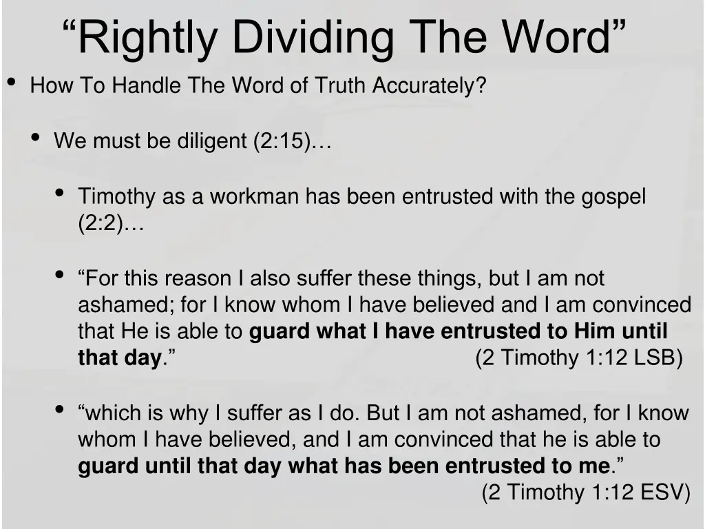 rightly dividing the word how to handle the word 3
