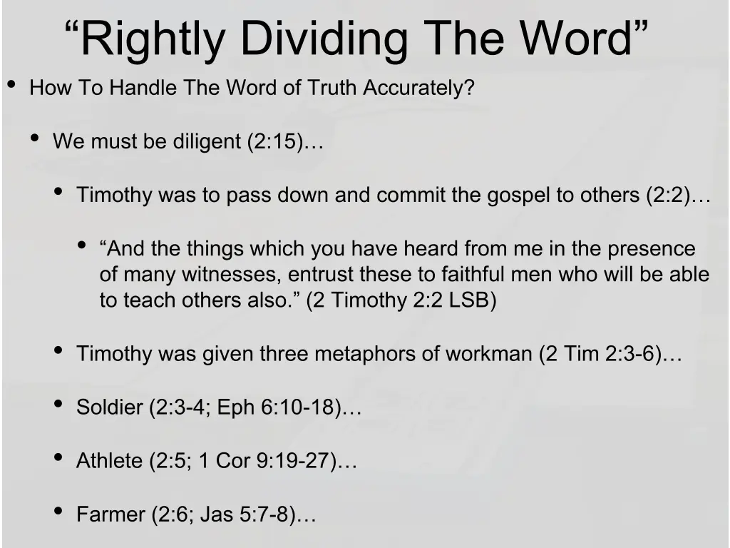 rightly dividing the word how to handle the word 4