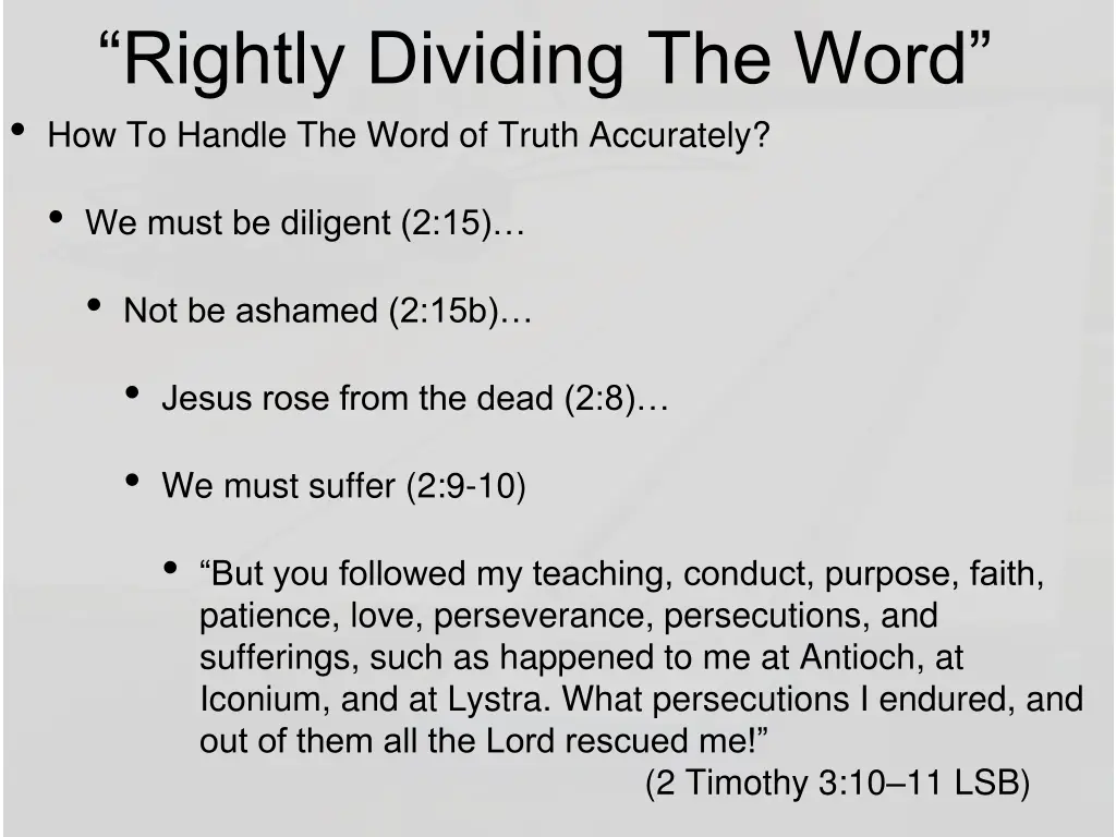 rightly dividing the word how to handle the word 6