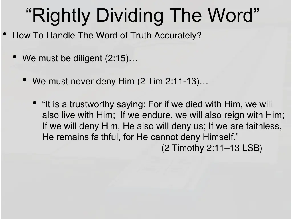 rightly dividing the word how to handle the word 8