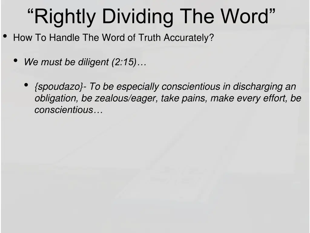 rightly dividing the word how to handle the word