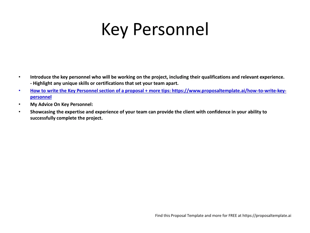 key personnel
