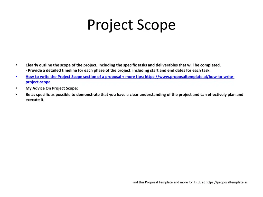 project scope