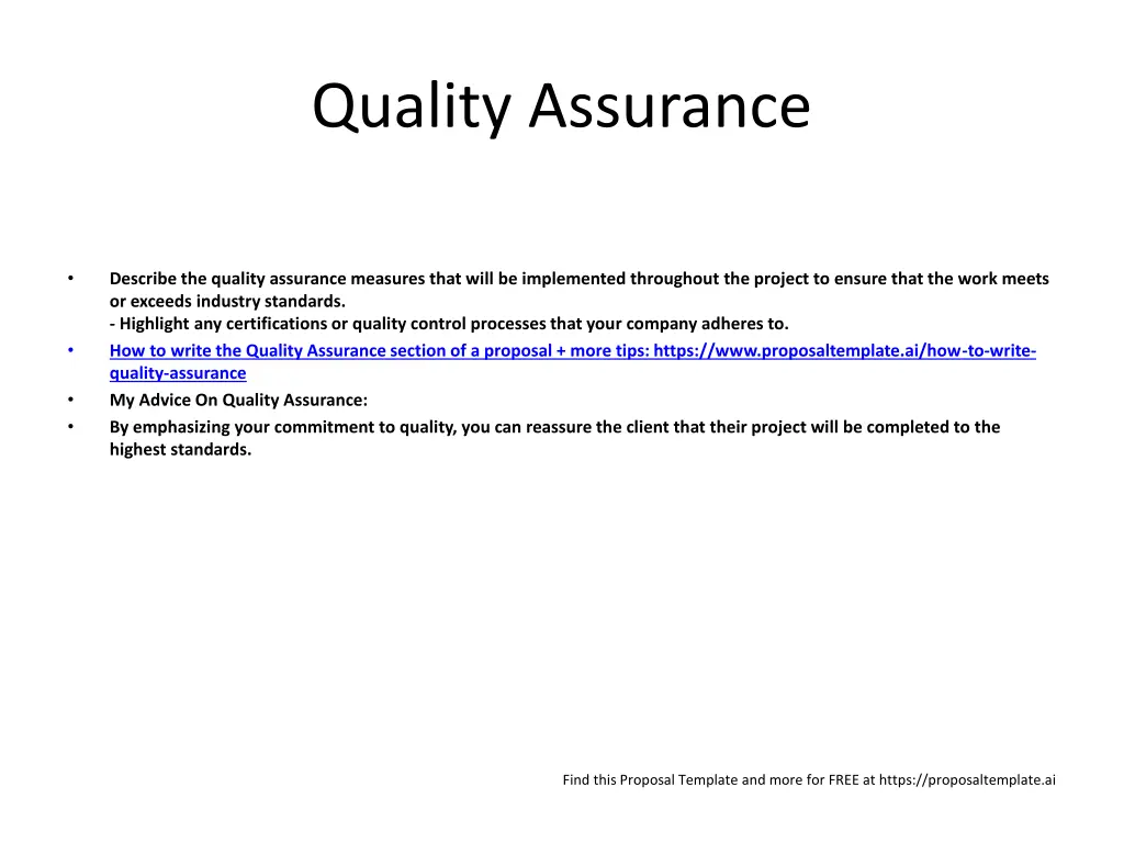 quality assurance