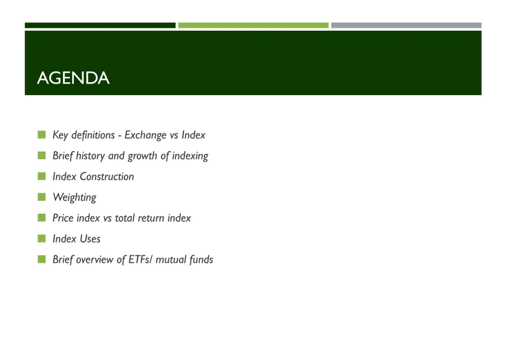 agenda