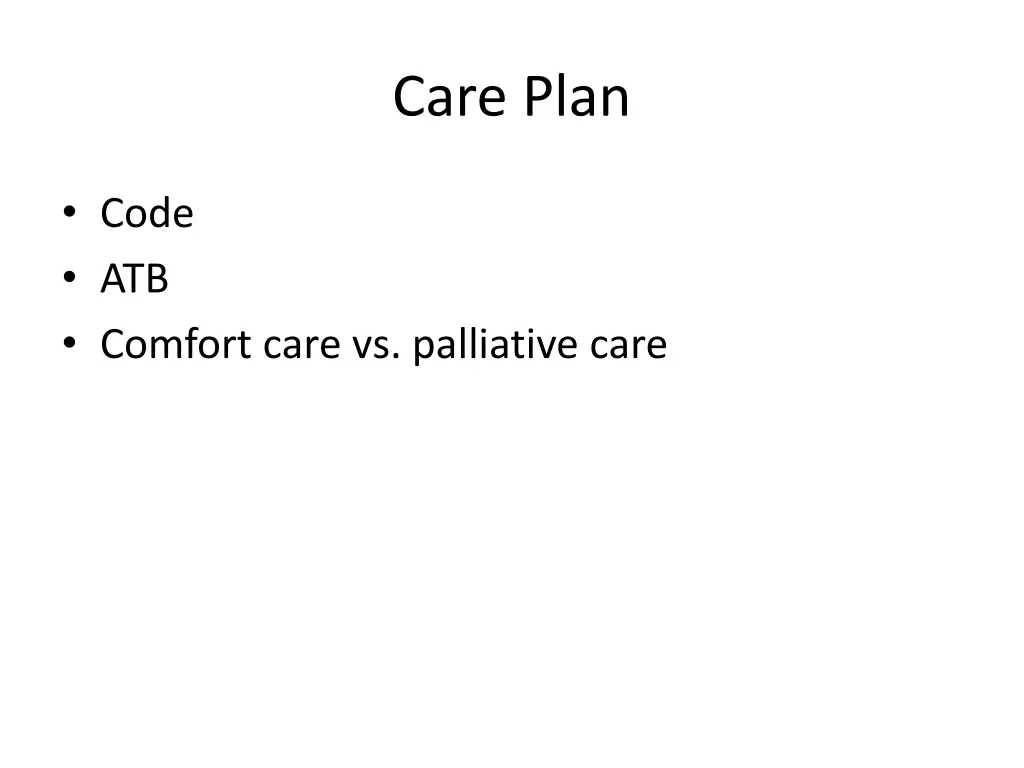 care plan