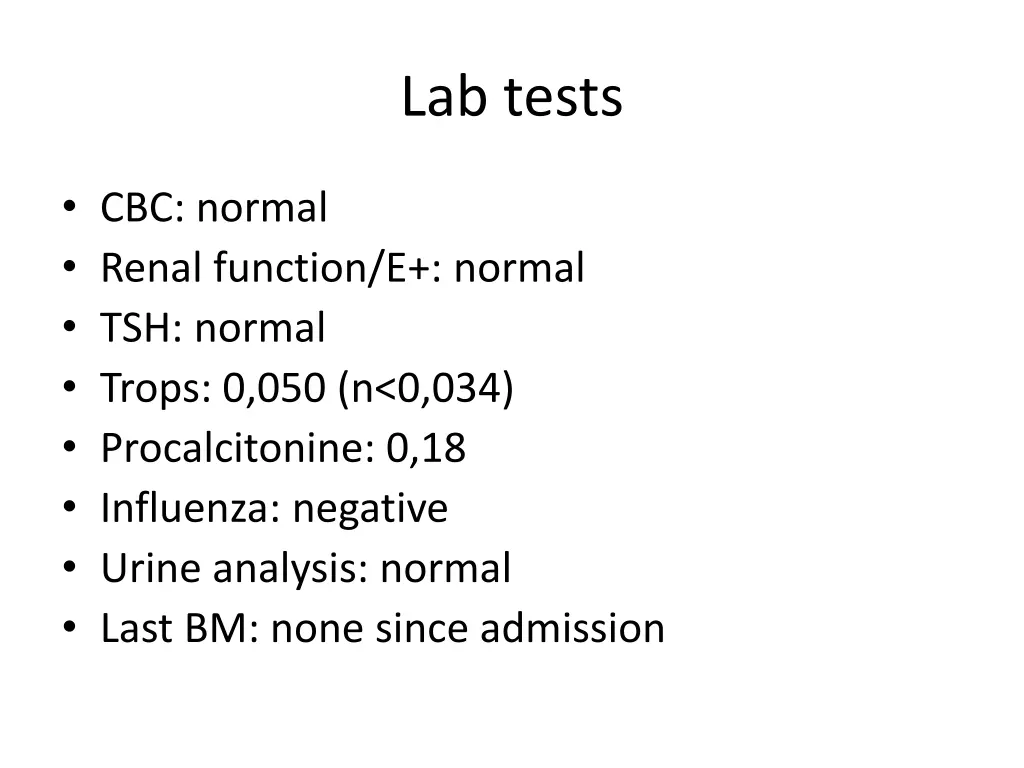 lab tests 1