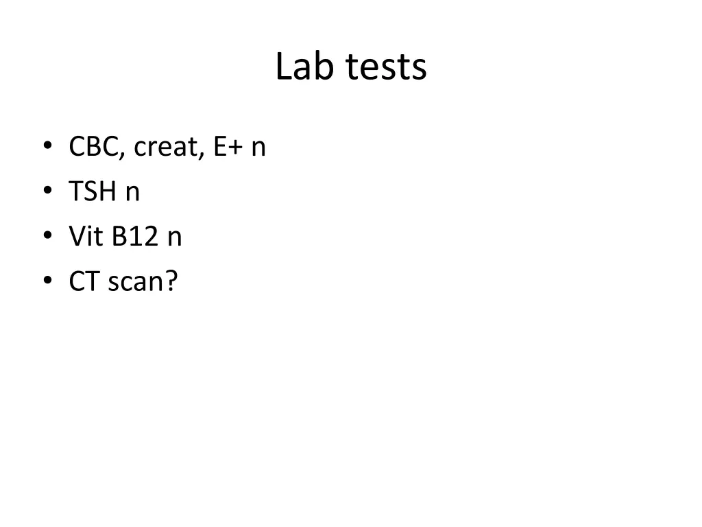 lab tests